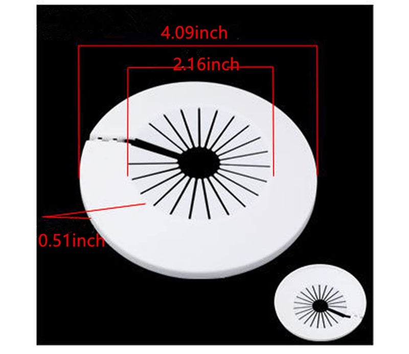 shenghang Wall Flange Easy Installation Plastic Radiator Escutcheon Water Pipe Drain Line Cover Collar Decoration Pipe Collars (1.18-1.96inch, white) - Image 2